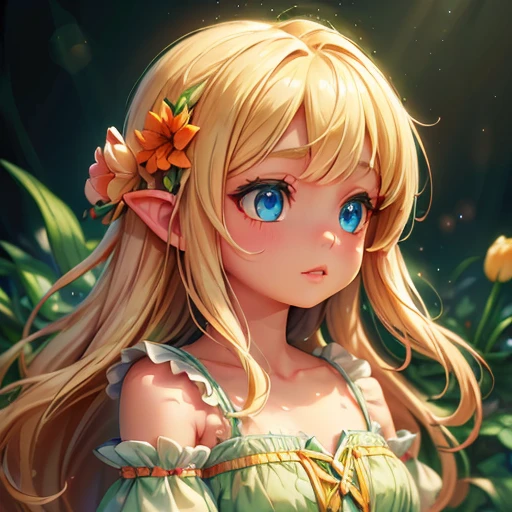 a bright and colorful portrait of a  girl surrounded by tall tulip flowers, (best quality,4k,8k,highres,masterpiece:1.2),ultra-detailed,(realistic,photorealistic,photo-realistic:1.37),beautiful detailed eyes,beautiful detailed lips,extremely detailed eyes and face,longeyelashes,girl in a vibrant flower garden,flowers in full bloom,vivid colors,natural lighting,warm color palette,cinematic lighting,magical realism,intricate details,whimsical,dreamlike,ethereal