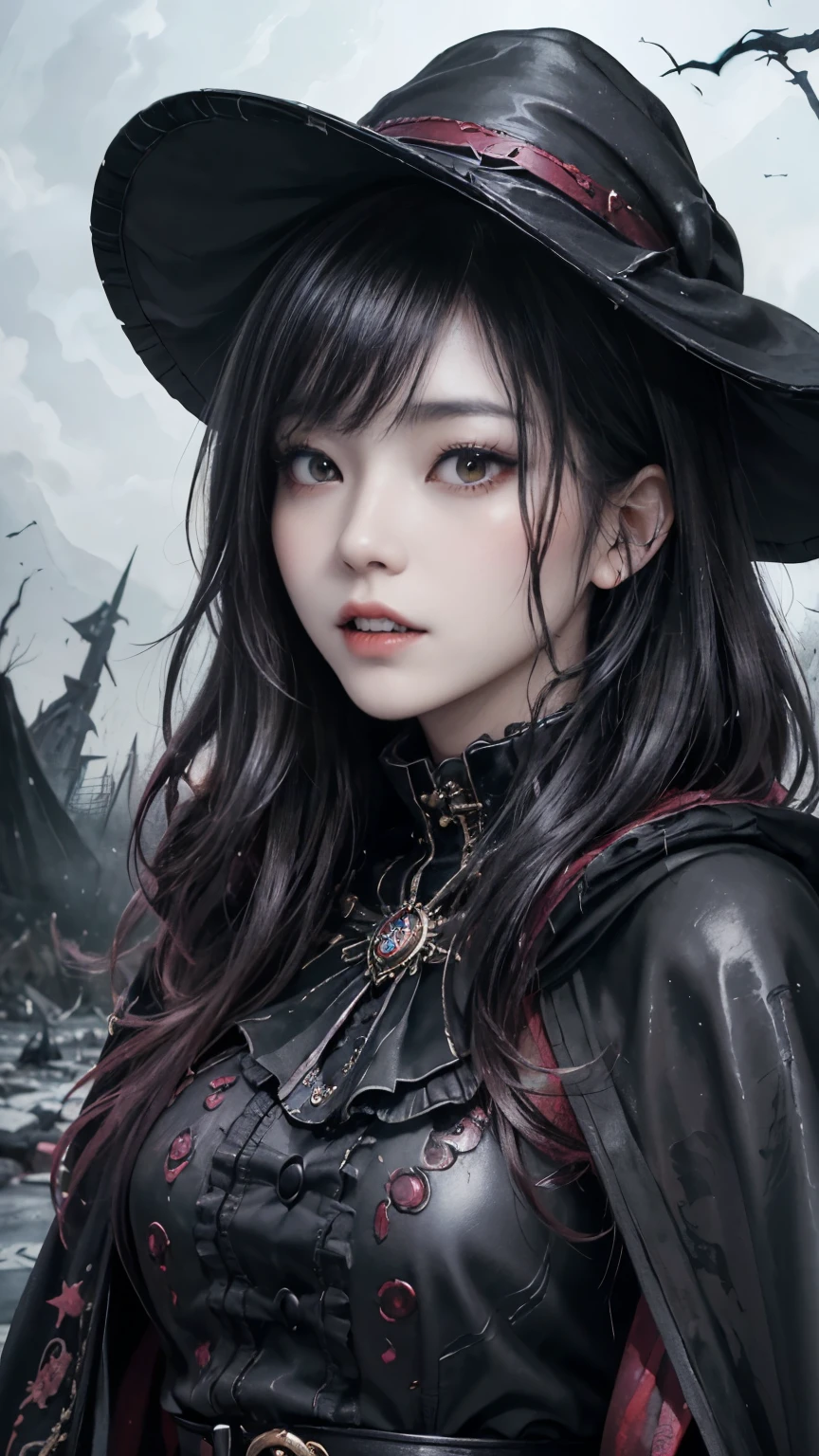 (highest quality,High resolution:1.2),(dark,Threatening:1.1),(Regrettably:1.1), (devilのテーマ:1.5),(dark horror theme:1.5),(Thriller:1.5),(Inspiration from Stephen King:1.5),(Dark fantasy:1.5), (Ink and watercolor:1.5), (black and white color:1.5), (Ominous Landscapes:1.5),(Countless stars fly away:1.5),(Ruined:1.5),(Ruined village:1.5),(1800s:1.5), (Ruined theme:1.5),(There's a lot of dust flying up there:1.5),(puddle:1.5),(Dirt roads:1.5),(Absurd:1.5),(wonderful:1.5),(highest quality:1.5),(masterpiece:1.5),full length,Qu美術z Lepidolite Woman in a Red Dress, (Powerful figures:1.1、Big Breasts、Glasses) 、 ((((Round Glasses)))),(((Big Breasts)))、,(((Twisted corners,Fiery crown:1.1 Nicola Samori,Wangechi Mutu))),prime color,Urban,Very detailed,masterpiece,Intricate details,Faded,eyes Very detailed, Eye for details,4K resolution,to be born, Nikon Z9,Scary Town,full length,evil ghost, Winnie the Pooh Rainbow,Intricate details,Very detailedな, Realistic,, 暗くてSpooky atmosphere, Spiritual Beings, Hauntingly beautiful, Ghostly figures, Swirling Mist, Supernatural existence, devilの本質, Shadowのような形, Spooky whispers, Ominous Aura, HeArt of a Goth Maiden, Very dark shade.Her Eyes, Like dazzling fur in a starless haze,A symphony of despair in their eyes.Her Mogul Snaps, Mysterious Cemetery,Think about it, The source of her sadness.Black hair swaying in the moonlight,She weaves despair into her dreams.oh, Her Soul, Shadow'Embrace,
Take me to space.At each step of the Kelhudelgoring, She summons darkness,Dance of the Void, (Beautiful vampire high-ranking wizard: 1.7), (2つのthick, length, Sharp vampire teeth protruding from lips: 1.7), (Wizard wearing black hat: 1.6), (An intricately decorated jet-black cloak: 1.6), (Delicately decorated cloak, although it is damaged: 1.5), Hypermaximalist, Breathtaking oil paintings, 超Realisticな, Ultra-realistic digital illustrations that mimic the style of oil paintings, アレックス・グレイのサイケデリックな先見の明のある芸術とHRギーガーのto be born体力学的テーマの美学をシームレスに融合. wonderful構成, (devil,Satan,Lucifer:1.1),(devilish:1.1),(Red eyes glow:1.6)、(Red glowing eyes,Sharp teeth:1.1),(Black wings,thick:1.1),(hellish landscape:1.1),(fire,sulfur:1.1),(Threatening atmosphere:1.1),(dark shadows,Threatening presence:1.1),(Unlucky Clouds,Stormy Skies:1.1),(dark,Spooky atmosphere:1.1),(Aura of misfortune,Evil energy:1.1),(dark aura,cigarette:1.1),(Extreme heat,Burning Flames:1.1),(Nightmare Visions:1.1),(Predicting the end:1.1),(Whispers of misfortune,devilish laughter:1.1),(Cry of pain,echoing screams:1.1),(Bad luck symbol,Ancient runes:1.1),(Mysterious Relic,dark 美術ifacts:1.1),(Infernal Ritual,Ritual sacrifice:1.1),(devilish minions,creatures of darkness:1.1),(Desolate wilderness:1.1),(University of the Soul,Suffering Soul:1.1),(Eternal Ruin,A hopeless existence:1.1), 廃棄メカの背景にShadow響を受けた. Art created by Craig Mullins, Necrostyle., Detailed Description, Futuristic sci-fi scene. Focus on SF concept art, Vivid colors and sharp focus.