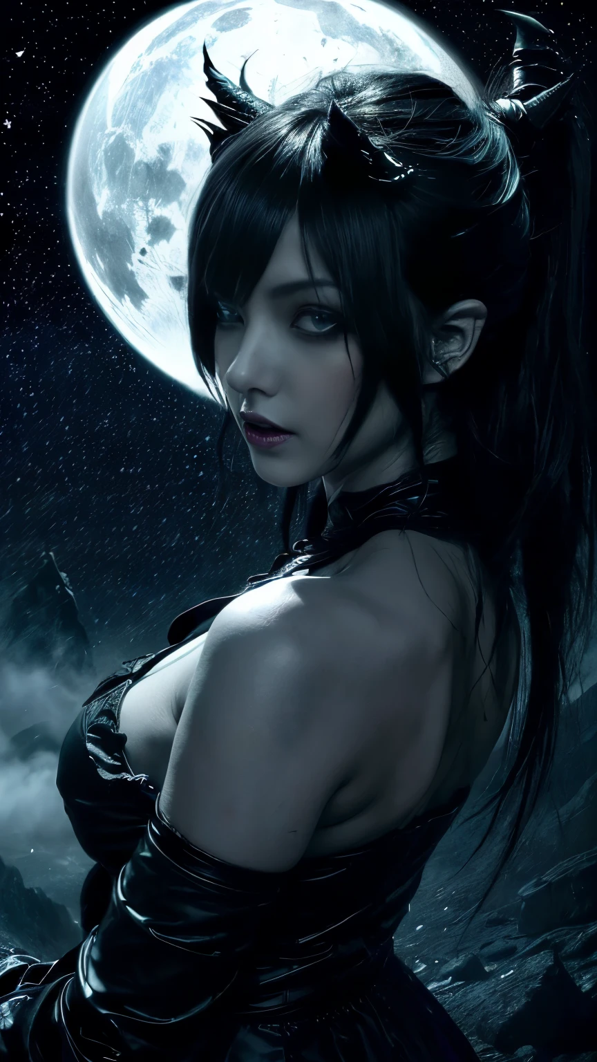 (Fatal Beauty,Dangerous creatures,Violent Monster,A charming beast,A fascinating villain,Vampire Witch) [Female Monster],(sharp claws and teeth,Glowing Scales,Otherworldly beauty:1.1),(Eerie glow,Menacing gaze:1.1),(A supple and powerful physique),(絡み合った蔓とdark葉:1.1),(Ominous moonlight,Ethereal Mist),(Dark fantasy),(Sensual charm),(Vibrant colors),(Gothic),(Mysterious Aura),(Captivating Charm:1.1),(Dramatic lighting),(Tense atmosphere),(Ominous and seductive),(devilの存在),(Lurking in the Shadows:1.1),(Feminine yet fierce),(Captivating eyes:1.1),(Seduce your prey),(Seductive enchantment:1.1),(Captivating silhouette),(seductive dancing),(Forbidden desires),(Hauntingly beautiful),(highest quality,High resolution:1.2),(dark,Threatening:1.1),(Regrettably:1.1), (devilのテーマ:1.5),(dark horror theme:1.5),(Thriller:1.5),(Inspiration from Stephen King:1.5),(Dark fantasy:1.5), (Ink and watercolor:1.5), (black and white color:1.5), (Ominous Landscapes:1.5),(Countless stars fly away:1.5),(Ruined:1.5),(Ruined village:1.5),(1800s:1.5), (Ruined theme:1.5),(There&#39;s a lot of dust flying up there:1.5),(puddle:1.5),(Dirt roads:1.5),(Absurd:1.5),(wonderful:1.5),(highest quality:1.5),(masterpiece:1.5),full length,Qu美術z Lepidolite Woman in a Red Dress, (Powerful figures:1.1、Big Breasts、Glasses) 、 ((((Round Glasses)))),(((Big Breasts)))、,(((Twisted corners,Fiery crown:1.1 Nicola Samori,Wangechi Mutu))),prime color,Urban,Very detailed,masterpiece,Intricate details,Faded,eyes Very detailed, Eye for details,4K resolution,to be born, Nikon Z9,Scary Town,full length,evil ghost, Winnie the Poおお Rainbow,Intricate details,Very detailedな, Realistic,, 暗くてSpooky atmosphere,  Spiritual Beings, Hauntingly beautiful, Ghostly figures, devilの本質, Shadow-like shape, Spooky whispers, Ominous Aura, HeArt of a Goth Maiden, Very dark shade.Her Eyes, Like dazzling fur in a starless haze,A symphony of despair in their eyes.Her Mogul Snaps, Mysterious Cemetery,Think about it, The source of her sadness.Black hair swaying in the moonlight, She summons darkness,Dance of the Void, (Beautiful vampire high-ranking wizard: 1.7), (2つのthick, length, Sharp vampire teeth protruding from lips: 1.7), (Wizard wearing black hat: 1.6), (An intricately decorated jet-black cloak: 1.6), (Delicately decorated cloak, although it is damaged: 1.5), Hypermaximalist,  Breathtaking oil paintings, 超Realisticな, Ultra-realistic digital illustrations that mimic the style of oil paintings, アレックス・グレイのサイケデリックな先見の明のある芸術とHRギーガーのto be born体力学的テーマの美学をシームレスに融合. wonderful構成,  (devil,Satan,Lucifer:1.1),(devilish:1.1),(Red eyes glow:1.6)、(Red glowing eyes,Sharp teeth:1.1),(Black wings,thick:1.1),(hellish landscape:1.1),(fire,sulfur:1.1),(Threatening atmosphere:1.1),(dark shadows,Threatening presence:1.1),(Unlucky Clouds,Stormy Skies:1.1),(dark,Spooky atmosphere:1.1),(Aura of misfortune,Evil energy:1.1),(dark aura,cigarette:1.1),(Extreme heat,Burning Flames:1.1),(Nightmare Visions:1.1),(Predicting the end:1.1),(Whispers of misfortune,devilish laughter:1.1),(Cry of pain,echoing screams:1.1),(Bad luck symbol,Ancient runes:1.1),(Mysterious Relic,dark 美術ifacts:1.1),(Infernal Ritual,Ritual sacrifice:1.1),(Eternal Ruin,A hopeless existence:1.1),  Inspired by the background of the abandoned mecha. Art created by Craig Mullins, Necrostyle., Detailed Description, Futuristic sci-fi scene. Focus on SF concept art, Vivid colors and sharp focus. 