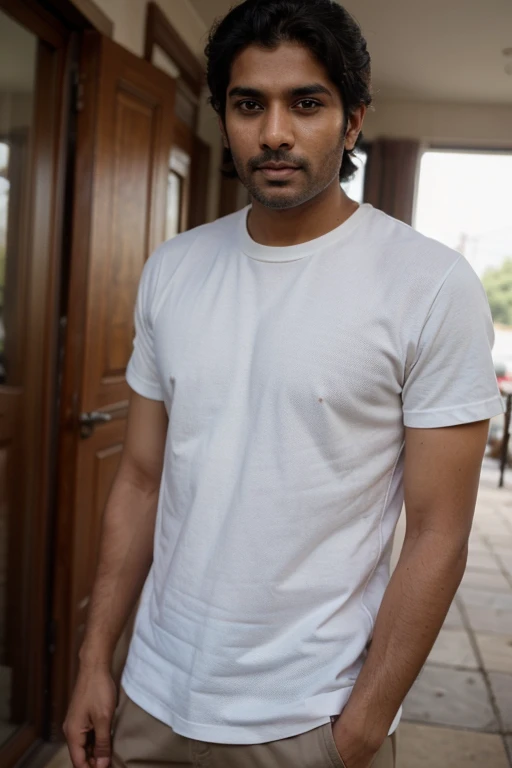 photography of a Malayalam film actor unni mukundan in as elephant mahout