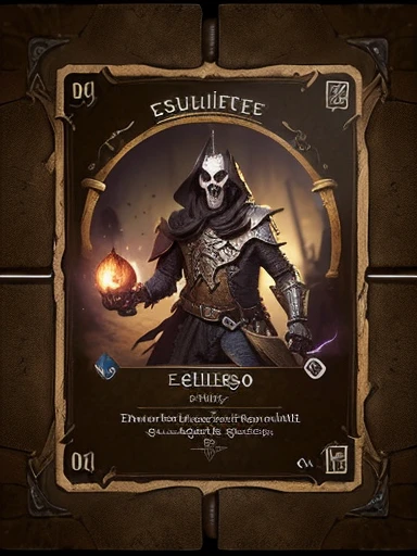 Dynamic photography, Front view of the image, (Crie cartas de RPG ,((guerreiros esqueletos)), (Crie cartas de RPG magos caveira esqueletos de capuz) , (Crie cartas de RPG duendes), ( Create Dark Creatures RPG Cards) , (Create mystical creature RPG cards ).