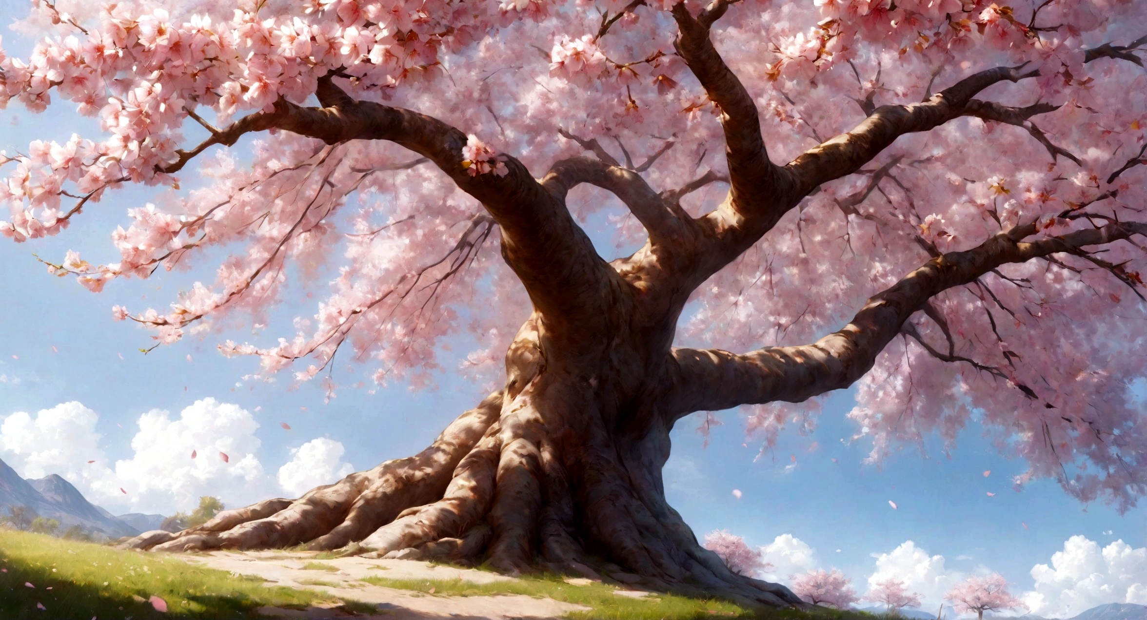 best quality,4k   very beautiful sakura tree, a positive photo, a very realistic photo, high detail,photo r3al,