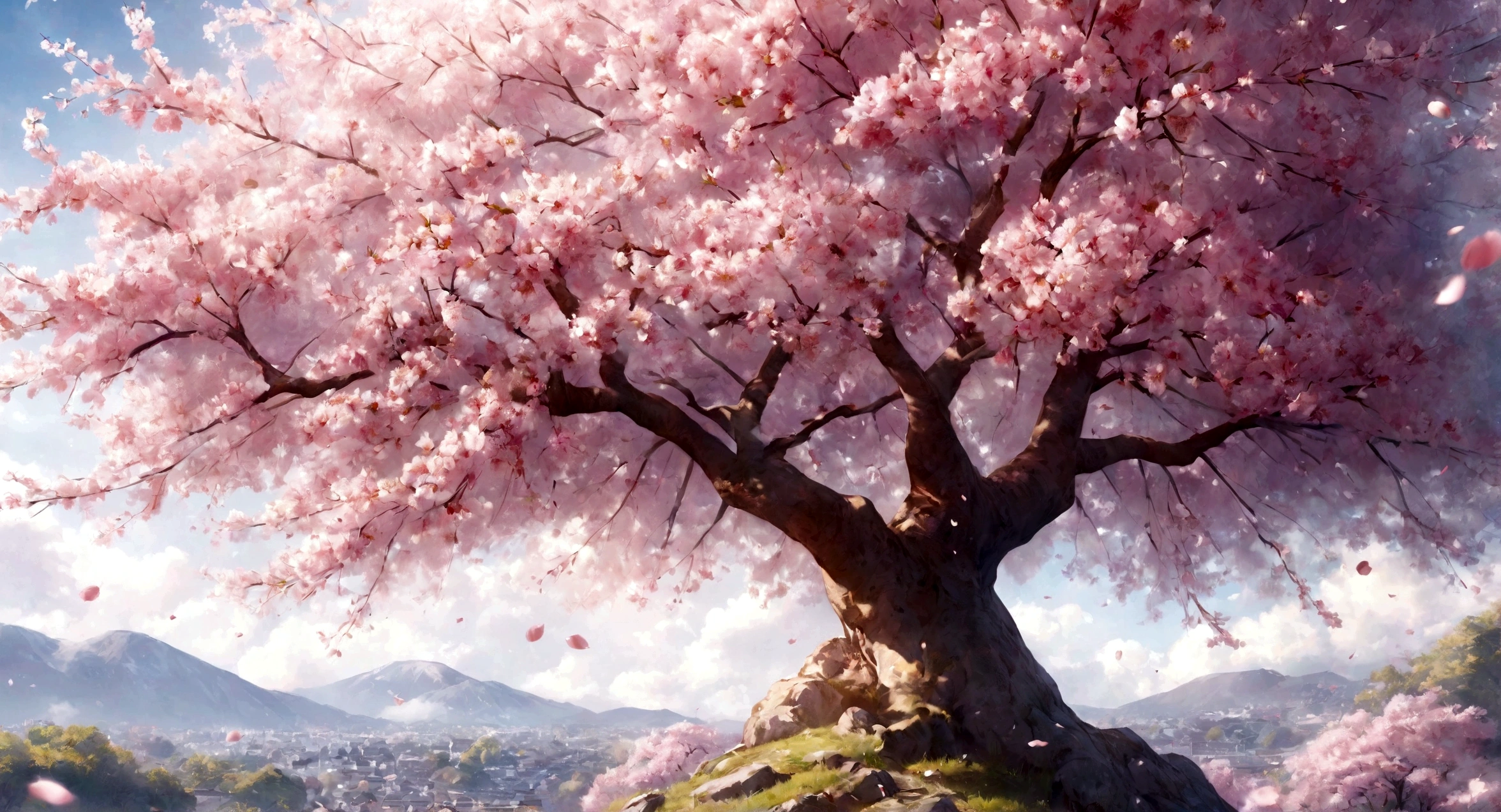 best quality,4k very beautiful sakura tree, a positive photo, a very realistic photo, high detail,photo r3al,