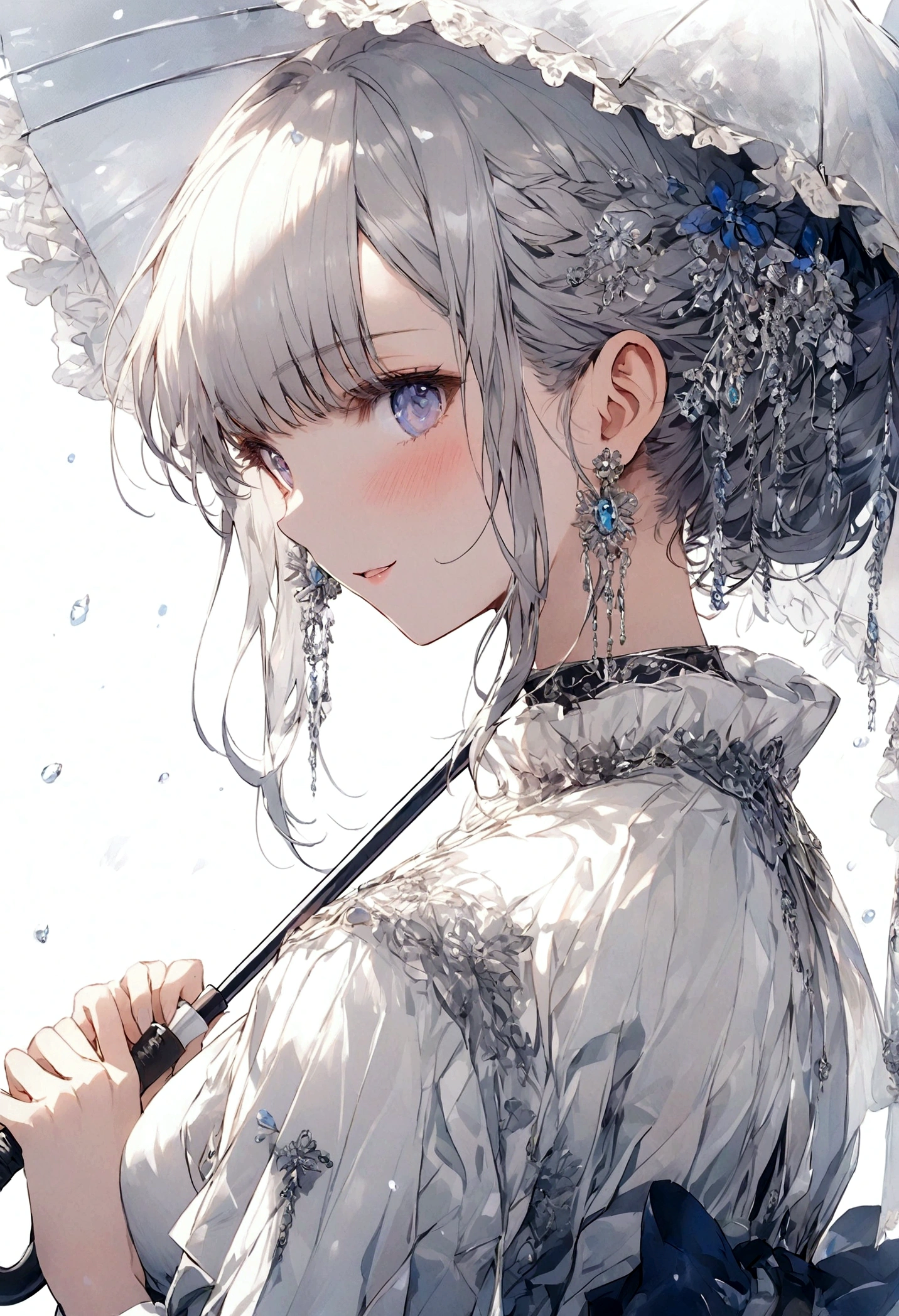 Girl holding an umbrella