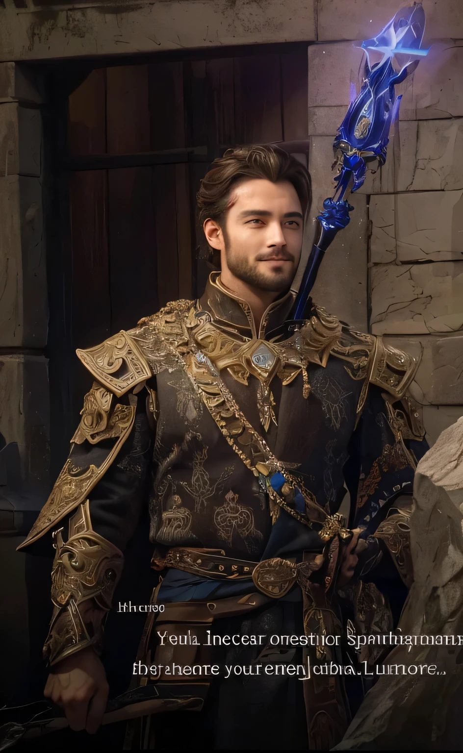 handsome sorcerer man little smie