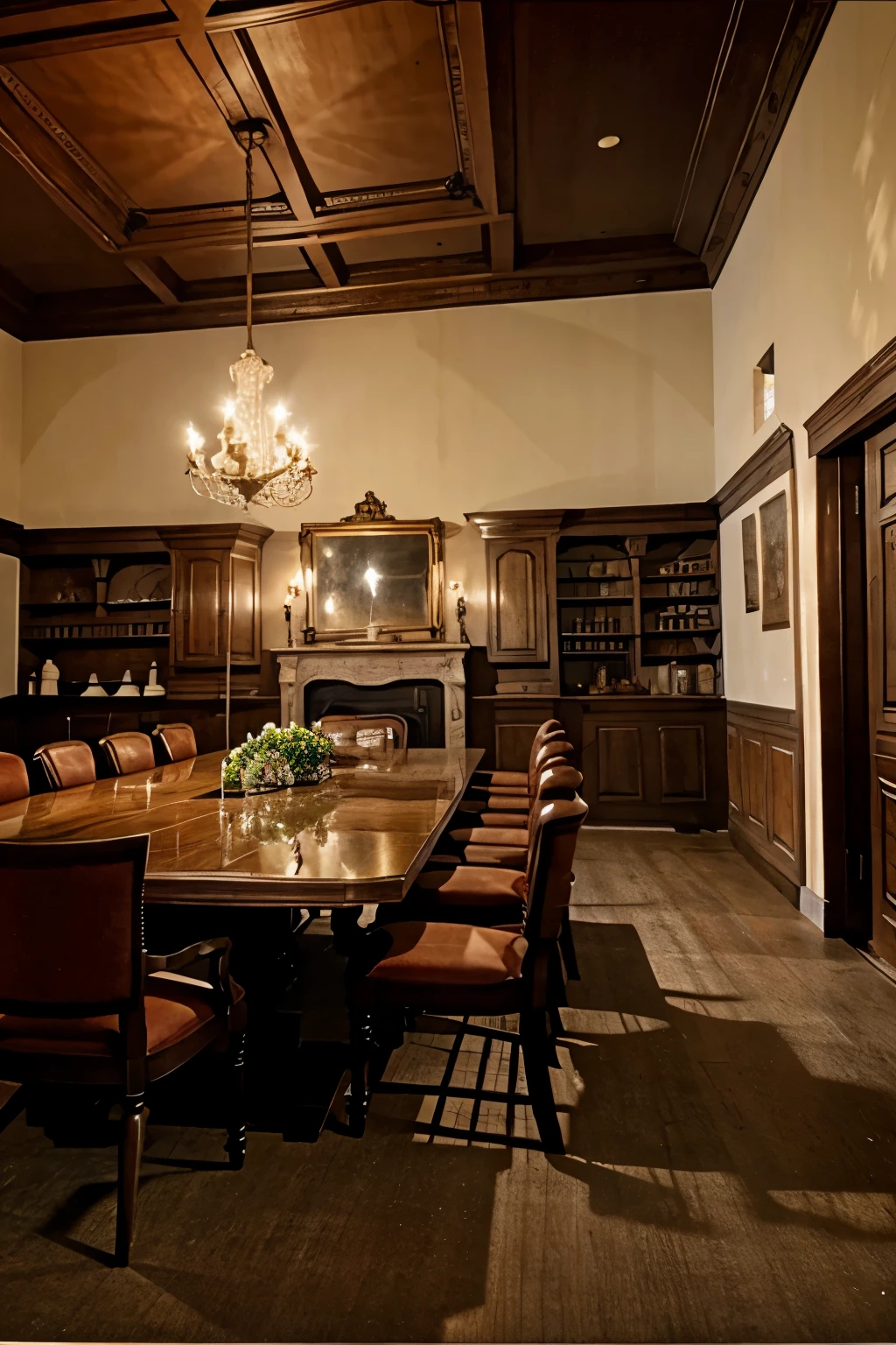 Dining room hall in the 19th century