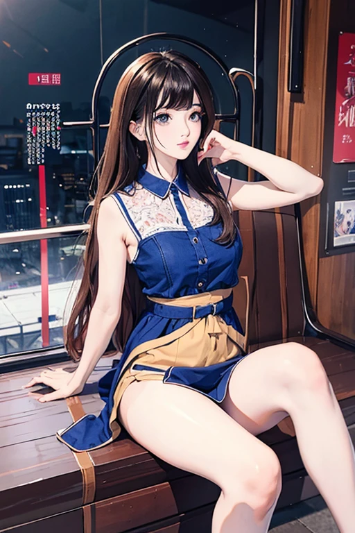 highest quality、masterpiece、High sensitivity、High resolution、One Woman、Slim Body、Bus Guide