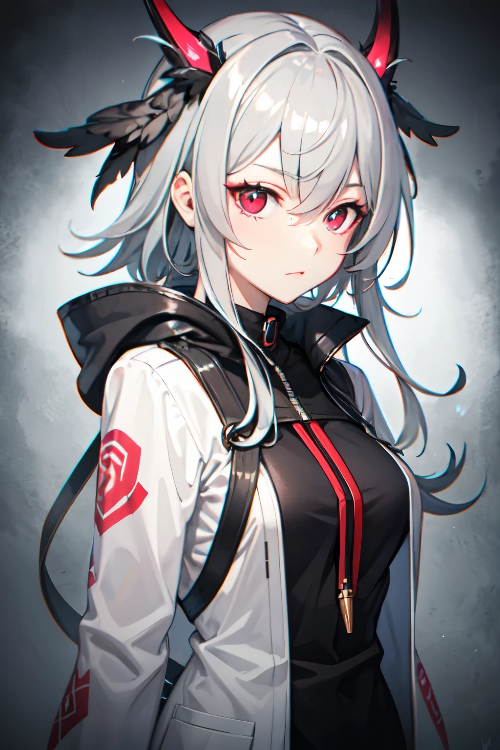 Gray Hair、Red Eye