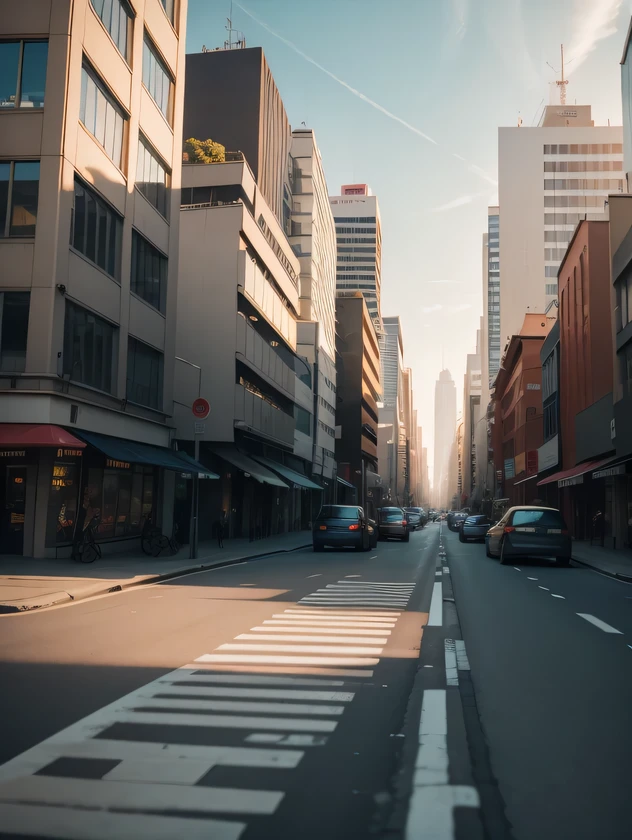modern city, close up, street view