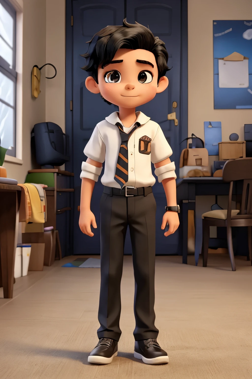  boy,t pose,black hair, full body