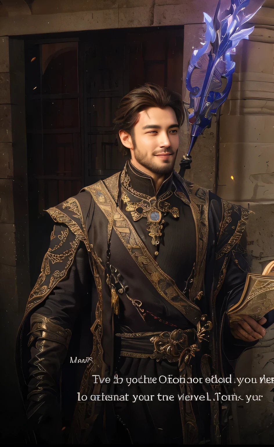 handsome sorcerer man little smie