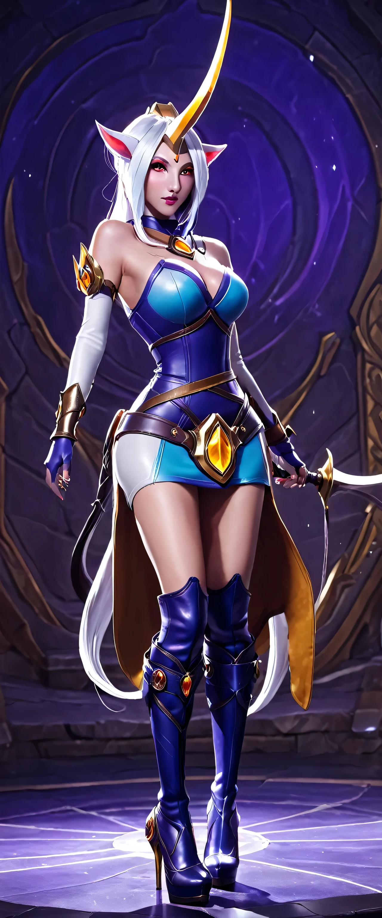 Soraka, bondage, BDSM, high heel boots , Best quality, masterpiece, league of legends