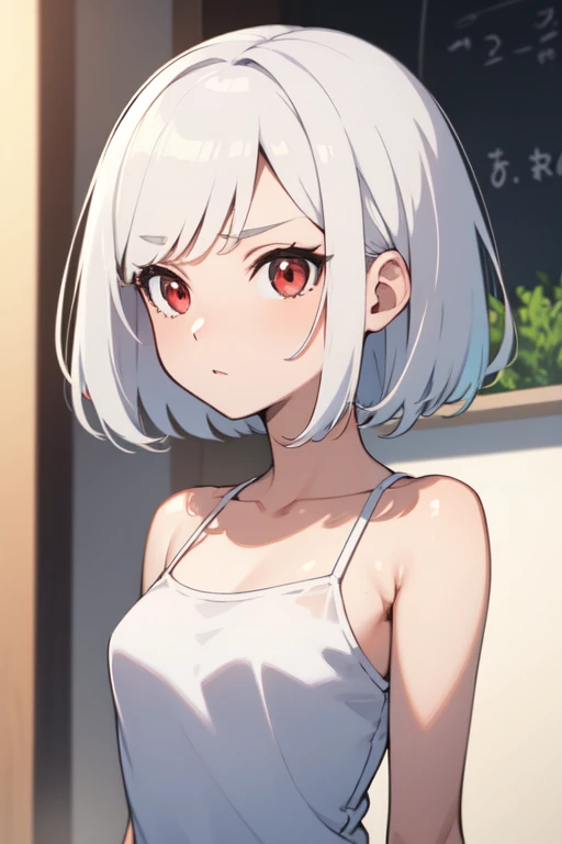 ((melhor qualidade)), ((Obra de arte)), (detalhado), rosto perfeito
anime girl, short white hair, red eyes

