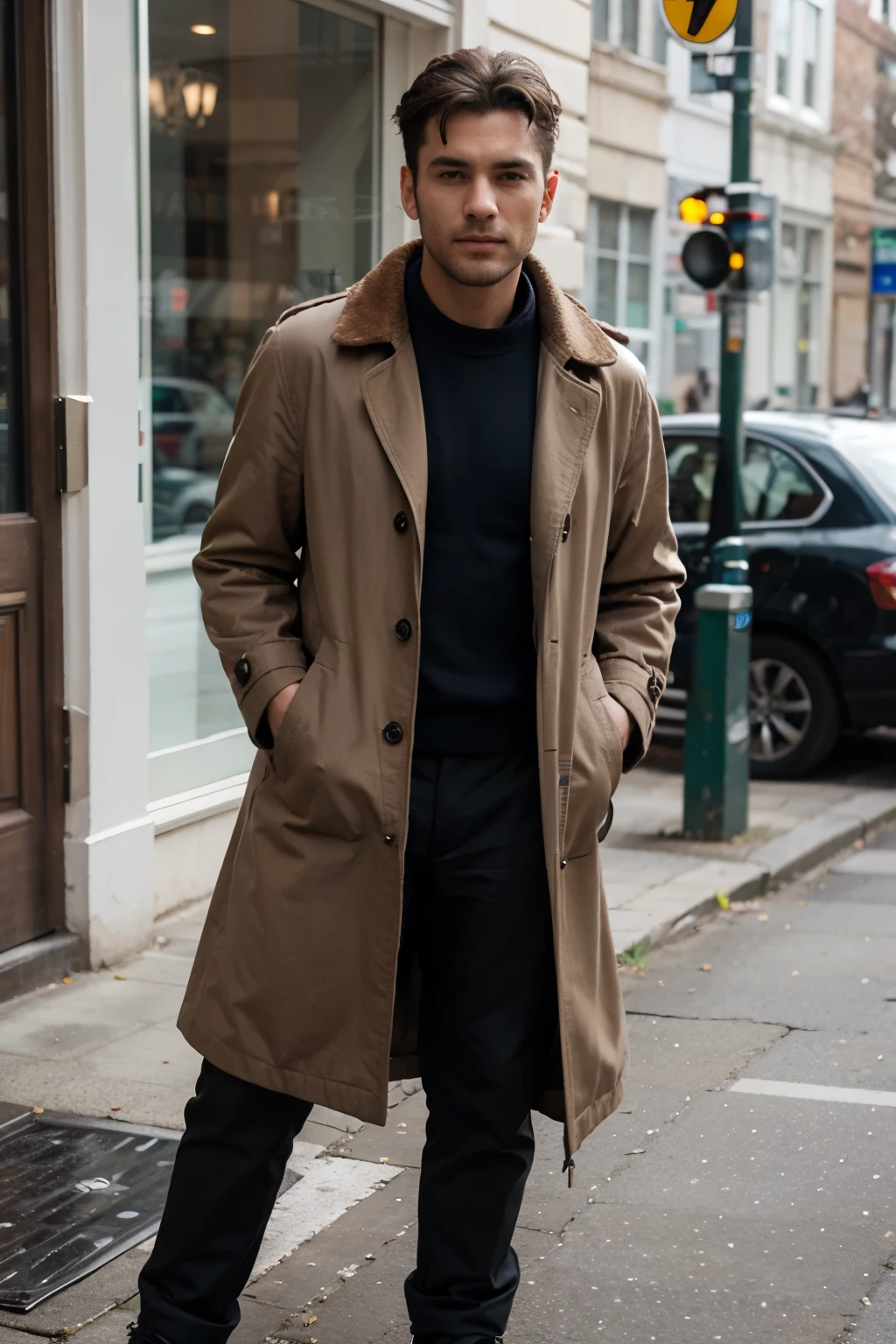 A men in coat pant full image 