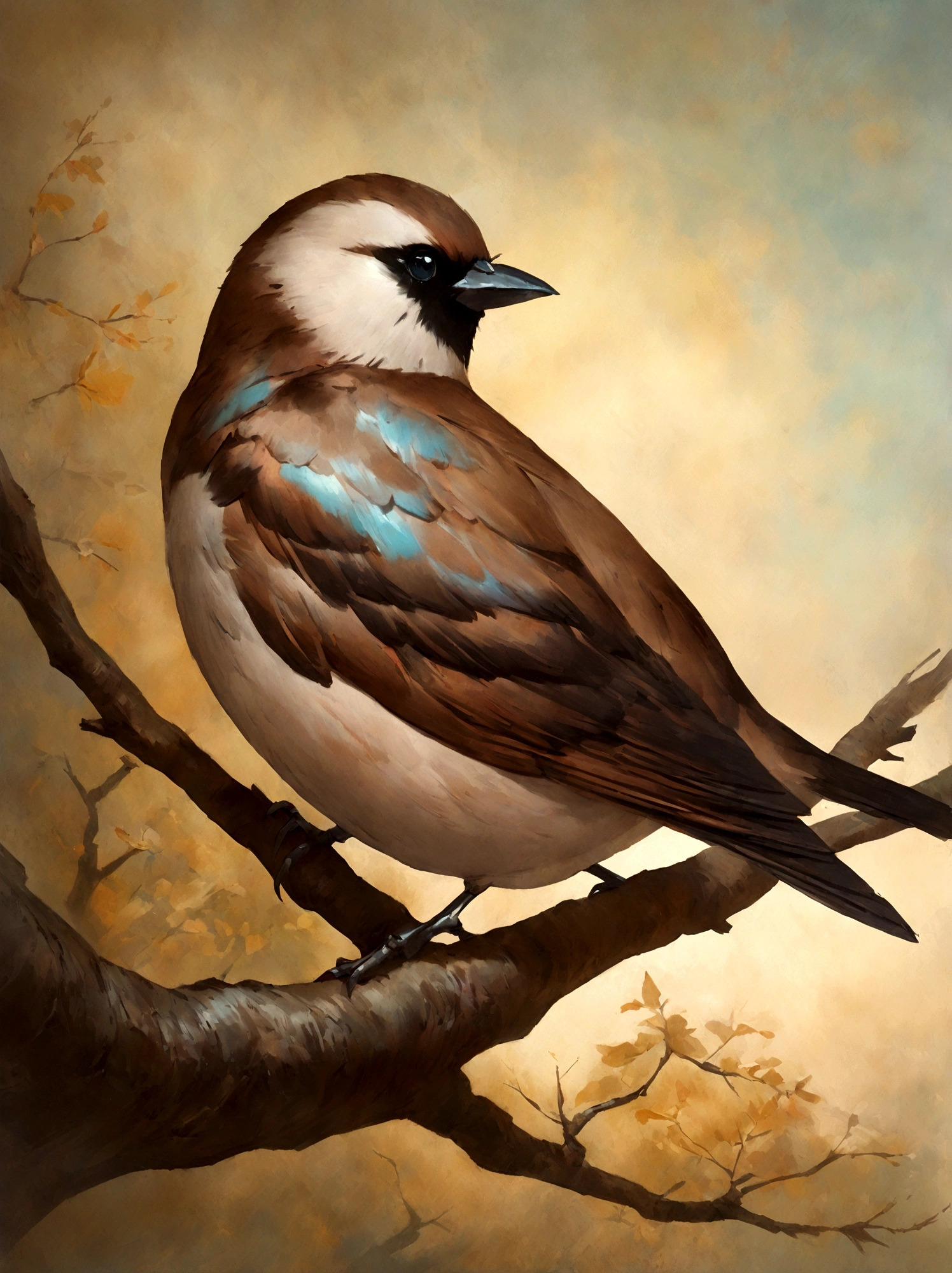 painting of a bird with a pink breast sitting on a branch, a pastel by David Park, Artstation, fine art, painted in acrylic, oil painted, oil painting!!!, acrylic, “ painting, acrylic painting, oil on board, covered in oil painting, beautiful!!!!!!!!!, acrylic and oil painting, very stylized, an oil paiting of a sparrow