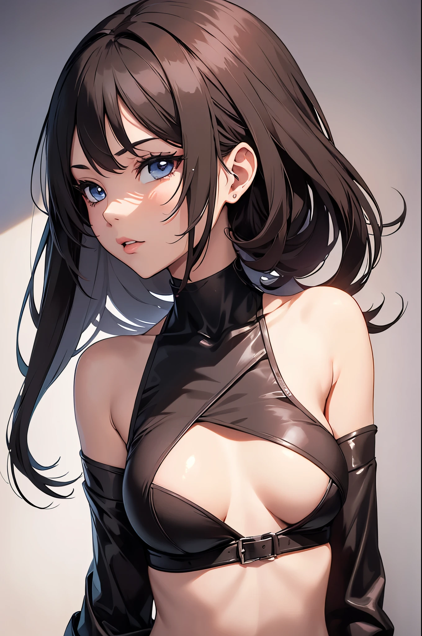 a sexy woman, (best quality), (masterpiece), (1girl), slim, anime, (flat chested), (protrait)