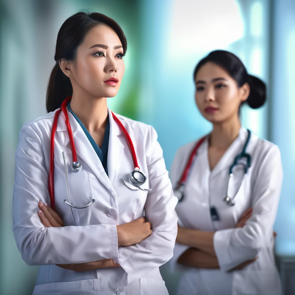 a group of beautiful detailed young malaysian nurses in sexy nurse uniforms, worried expression, gathering around patient, [extremely detailed], (best quality,4k,8k,highres,masterpiece:1.2),ultra-detailed,(realistic,photorealistic,photo-realistic:1.37),HDR,UHD,studio lighting,ultra-fine painting,sharp focus,physically-based rendering,extreme detail description,professional,vivid colors,bokeh,medical,hospital,worried,compassionate,dynamic pose,dramatic lighting