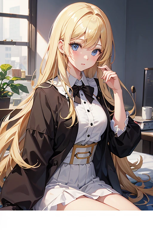 masterpiece, highest quality, High resolution，Follow the prompts、Anime Style、Blonde、Long Hair、