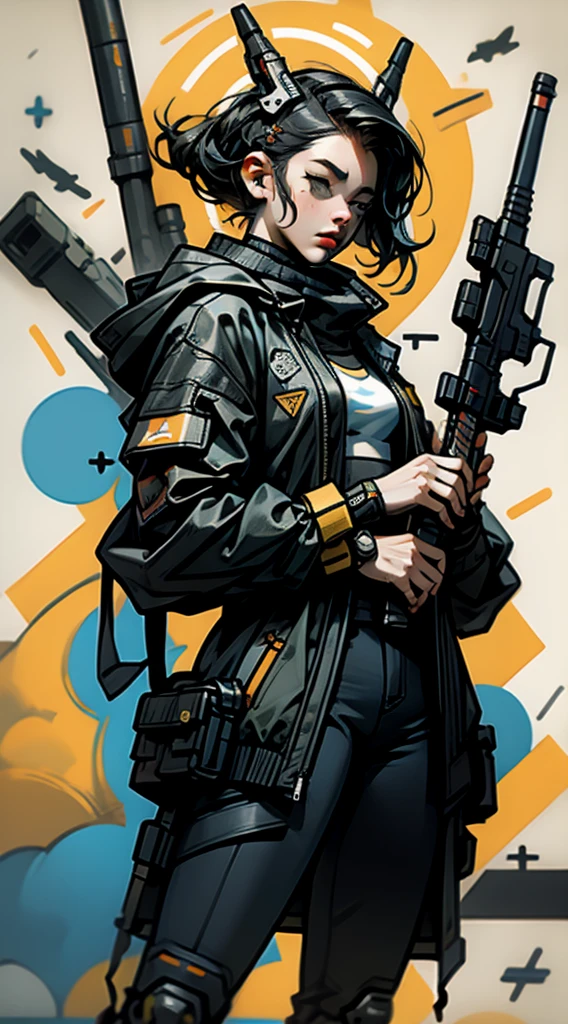 uma mulher com uma roupa futurista segurando uma arma em uma cidade, estilo de arte cyberpunk, arte digital do anime cyberpunk, cyberpunk themed art, arte de anime cyberpunk, cyberpunk digital - arte de anime, arte cyberpunk anime, garota anime cyberpunk, Judy Alvarez cyberpunk, Jackie Welles Cyberpunk,  de anime cyberpunk feminino, no estilo cyberpunk, cyberpunk  bonita, Arte Cyberpunk, estilo de arte cyberpunk