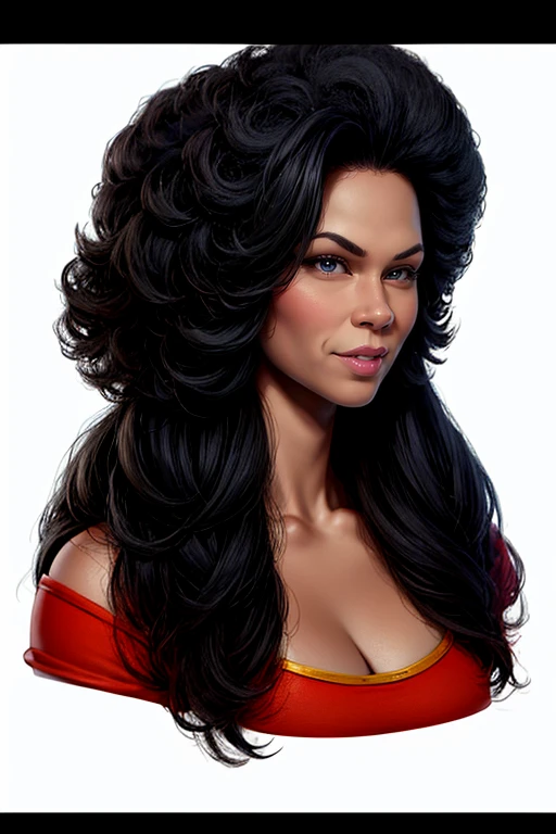 um desenho de uma mulher com cabelos cacheados e um colar, seu rosto emoldurado por cachos, in digital illustration style, desenhado com photoshop, arte digital de retrato, com afro, digital sketch, arte digital de um elegante, great digital art with details, portrait of beyonce, retrato estilizado h 0, sketch black and white colors