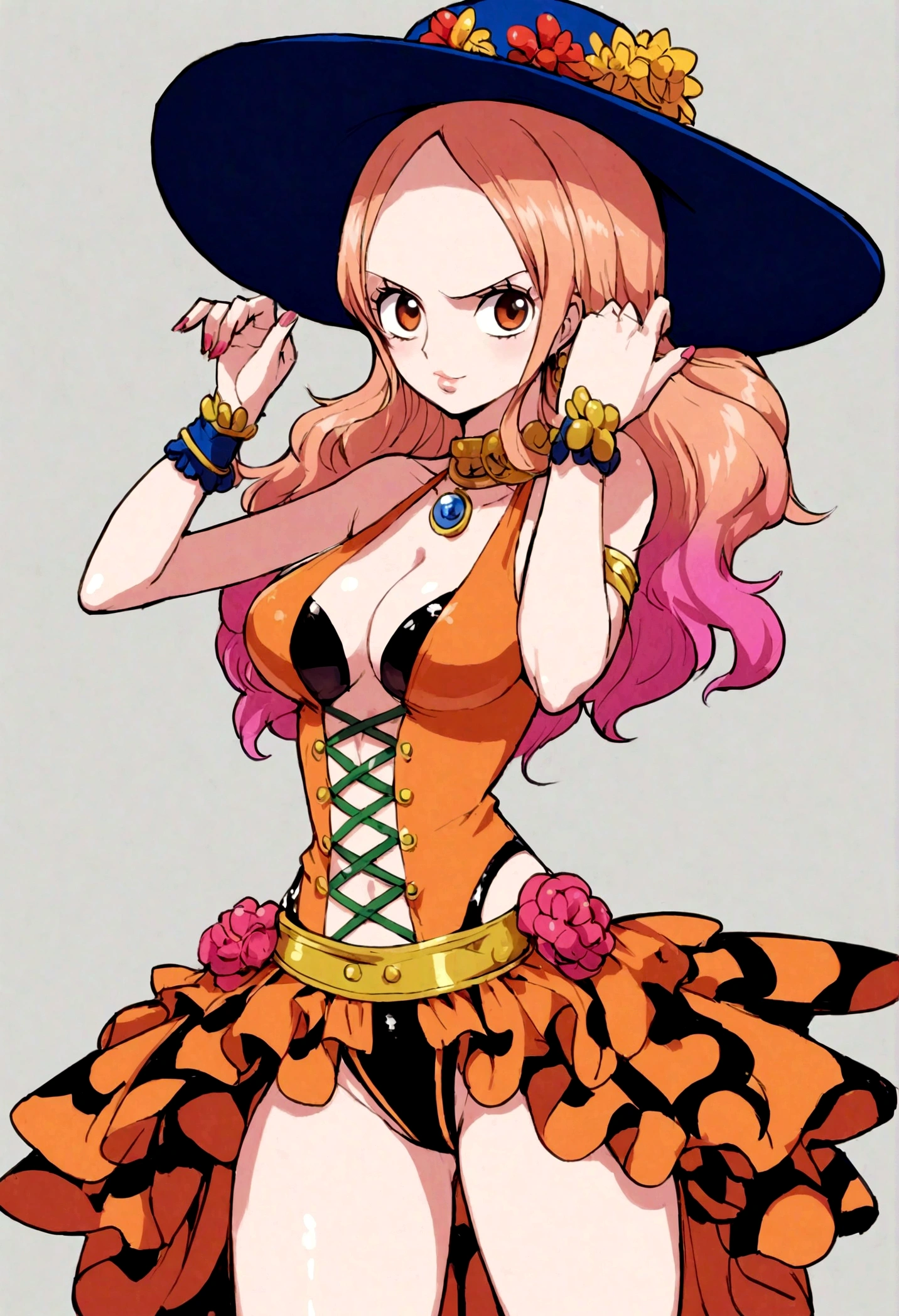 One Piece,Nami foot sexy pose outfit