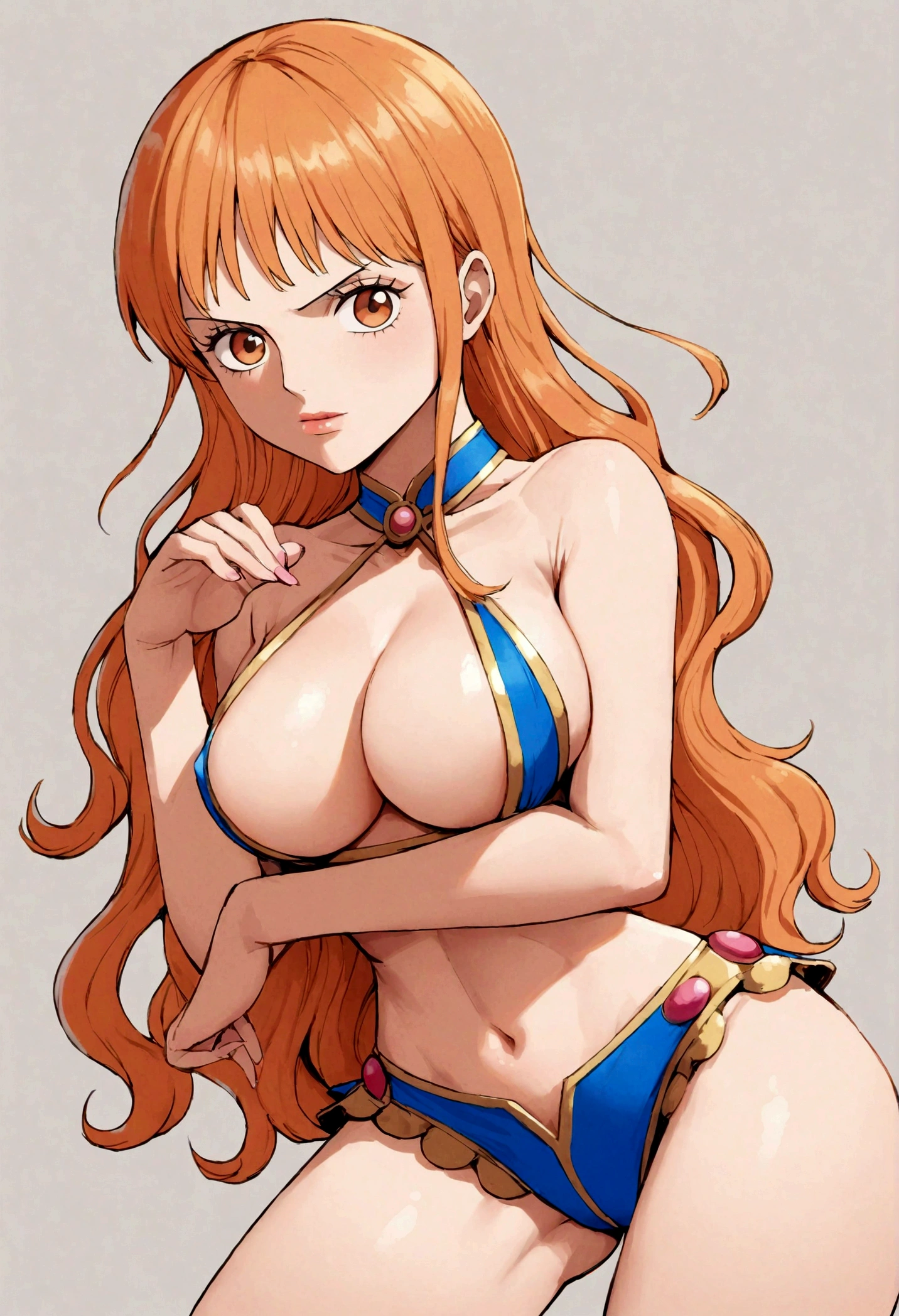 One Piece,Nami foot sexy pose outfit