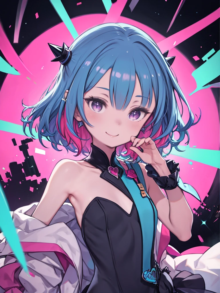 1girl, medium breasts, fake animal ears, __color__ hair