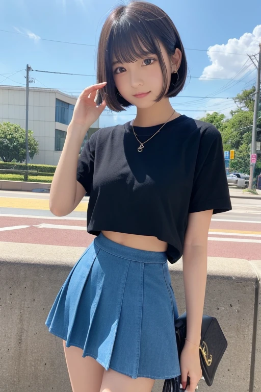 Cute Girls、Idol、high school girl、mini skirt、Bob Hair