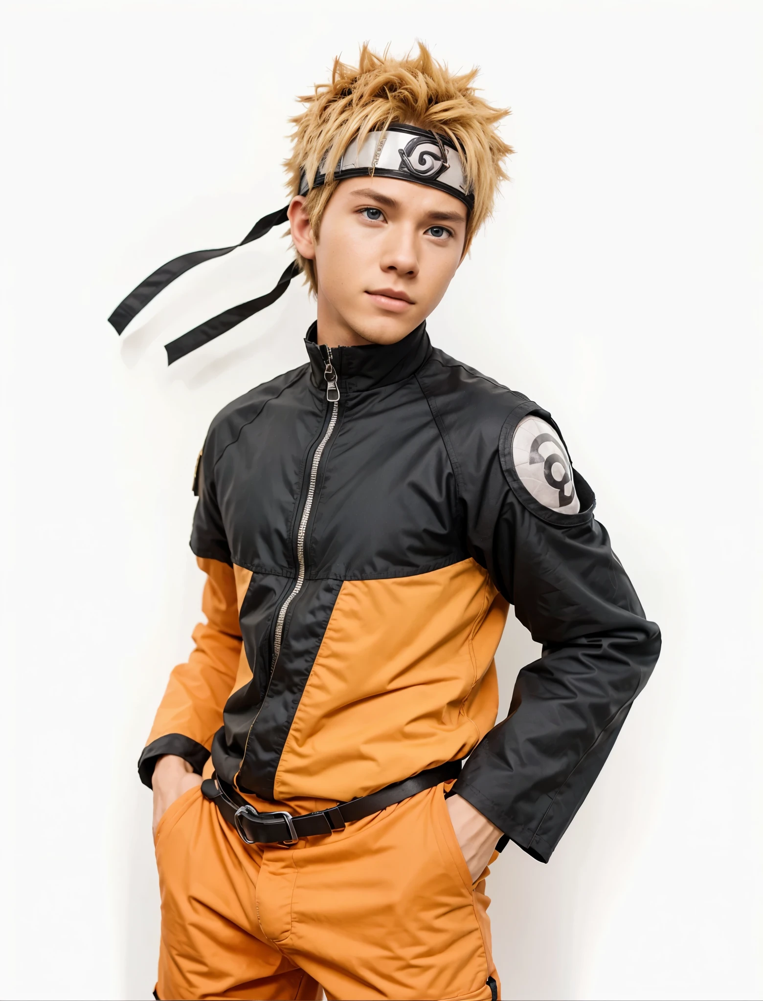 Jeremy Sumpter as Naruto Uzumaki, very handsome, realistic, 18 years old