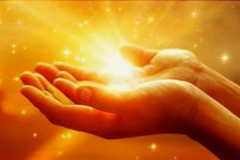Close-up of two hands holding a shiny object, Spiritual Light, Blessing hands, Emanate magic from the palm of your hand, Bright Light Healing, Energy that flows and spreads, Spiritual Lighting, Divine Ray of Spiritual Light, Shining golden aura, Light emanating from your fingertips, Healing energy, Light instead of hands, Holy Sacred Rays, Emits golden light, Channeling mystical energy