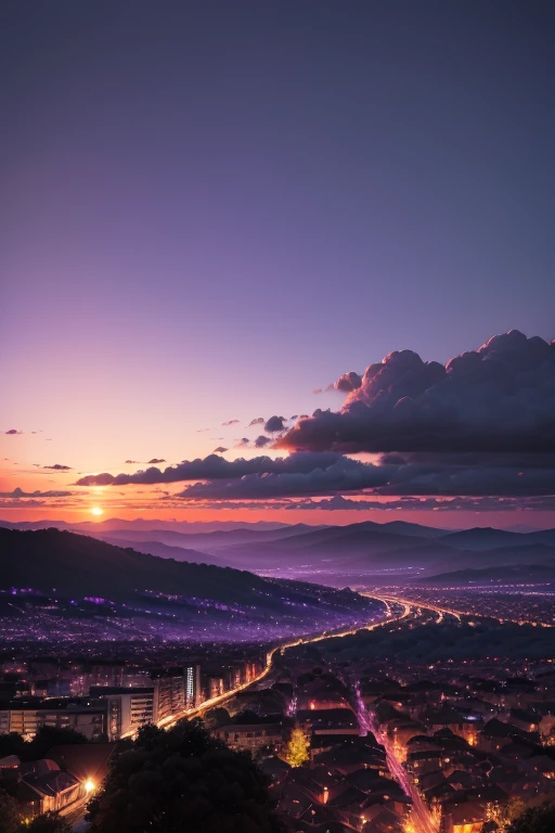 purple sky, background, landscape