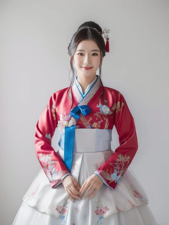 A woman in a blue and red dress poses for a photo., สวมChinese dressโบราณ, palace , a girl in Hanfu, Hanfu, traditional chinese clothing, with ancient Chinese clothes, traditional chinese, traditional beauty, Chinese dress, Chinese girl, Chinese dress, Chinese style, Chinese woman, Wearing a blue cheongsam, Tailoring a suit according to tradition