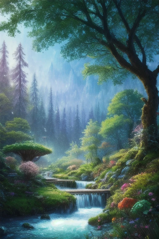masterpiece, best quality, high quality,extremely detailed CG unity 8k wallpaper, An enchanting and dreamy scene of a fantasy forest, with towering trees, glowing mushrooms, and hidden fairy glens, creating a sense of mystique and enchantment, artstation, digital illustration, intricate, trending, pastel colors, oil paiting, award winning photography, Bokeh, Depth of Field, HDR, bloom, Chromatic Aberration ,Photorealistic,extremely detailed, trending on artstation, trending on CGsociety, Intricate, High Detail, dramatic, art by midjourney