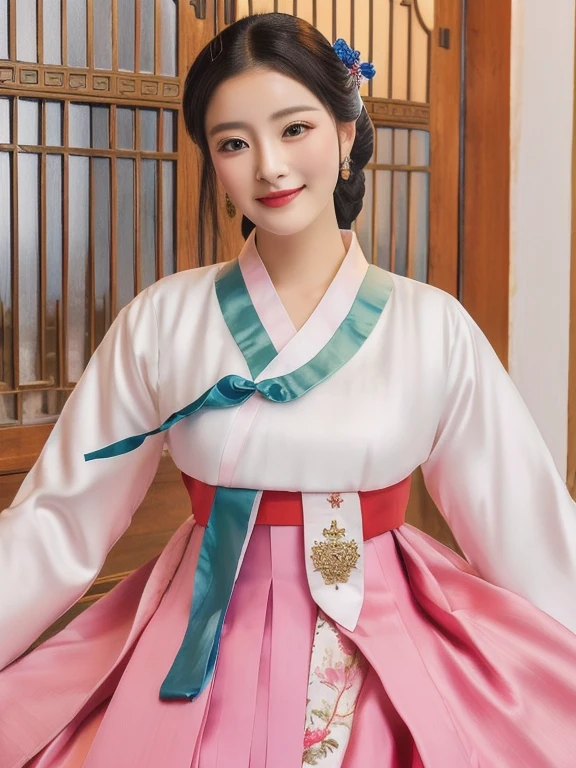 A woman in a blue and red dress poses for a photo., สวมChinese dressโบราณ, palace , a girl in Hanfu, Hanfu, traditional chinese clothing, with ancient Chinese clothes, traditional chinese, traditional beauty, Chinese dress, Chinese girl, Chinese dress, Chinese style, Chinese woman, Wearing a blue cheongsam, Tailoring a suit according to tradition