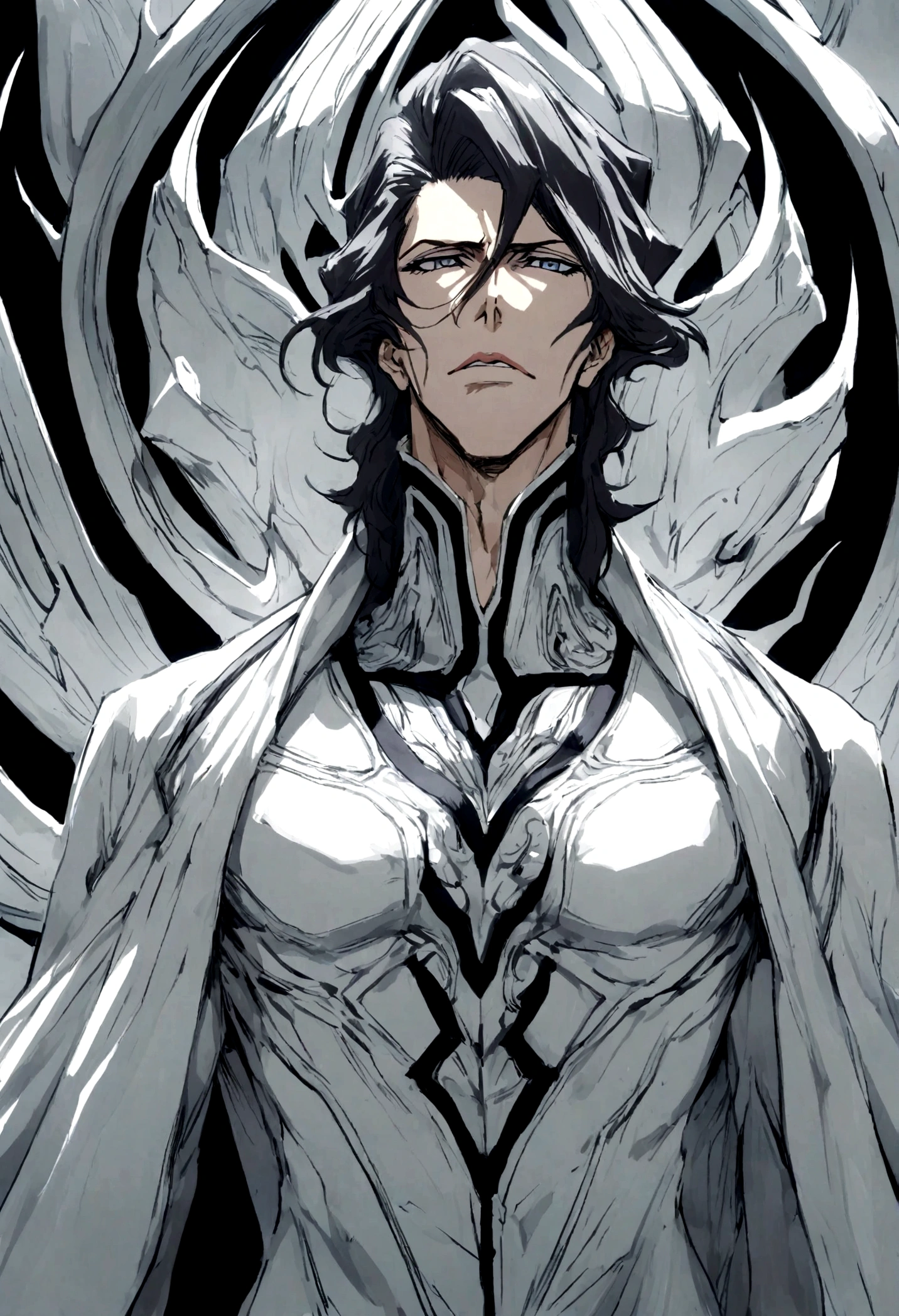 Aizen, Bleach, Anime, with white clothes, male