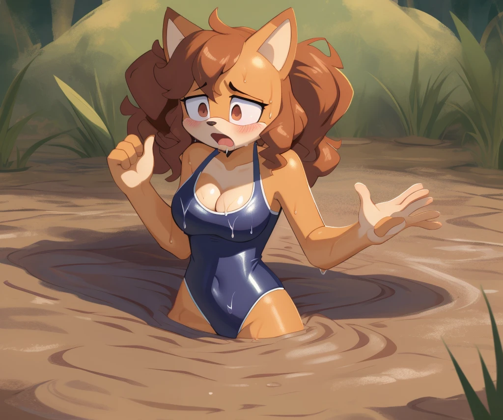 Mobian girls, best quality, HD, full body, sexy breasts, wolf girl, old school swimsuit, swimsuit, wet, blush, 9girls, 5girl, group peril, multiple girls, 5girls together, hair, 5girls upper body, 5girls in quicksand, hair, dripping, twintails, curly hair, hair, tightspace, group, multiple girls, open mouth, masterpiece, wamudraws, sad, one-piece swimsuit, quicksand, sinking, 5girls in quicksand, scream, hands up, gurgling, drowning, orgasm, challenge, lying, on back, group