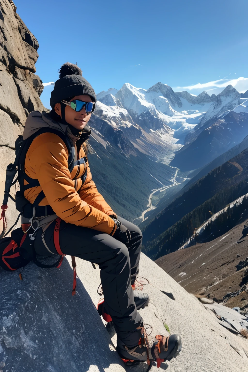 Himalayan climbing、        ◦ Equipment: cold weather clothing、gloves、hat、sunglasses、goggles。
        ◦ Hiking boots、Crampons、Helmet、Hibaak、Supporter、