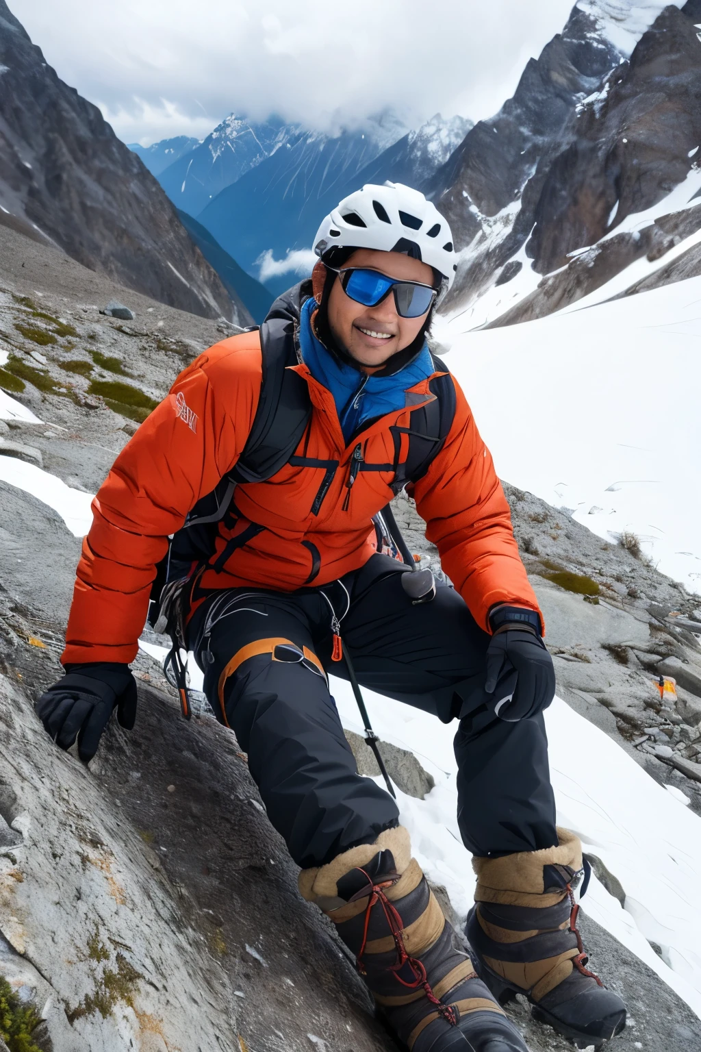 Himalayan climbing、 ◦ Equipment: cold weather clothing、gloves、hat、sunglasses、goggles。
◦ Hiking boots、Crampons、Helmet、Hibaak、Supporter、Tento、