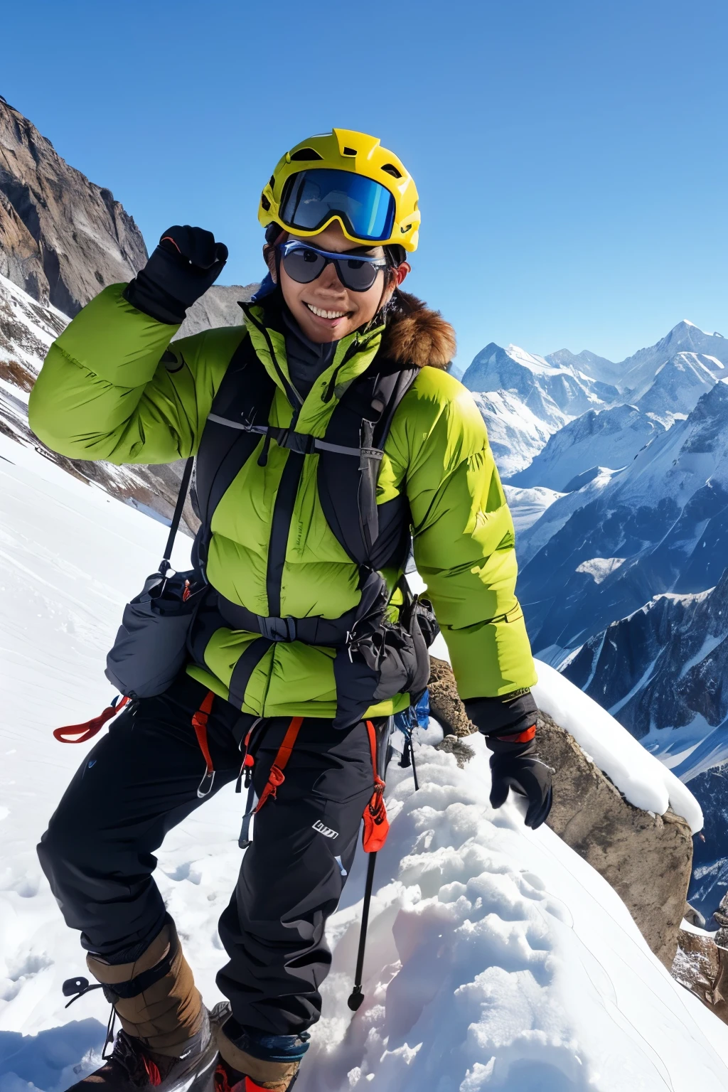 Himalayan climbing、 ◦ Equipment: cold weather clothing、gloves、hat、sunglasses、goggles。
◦ Hiking boots、Crampons、Helmet、Hibaak、Supporter、Tento、