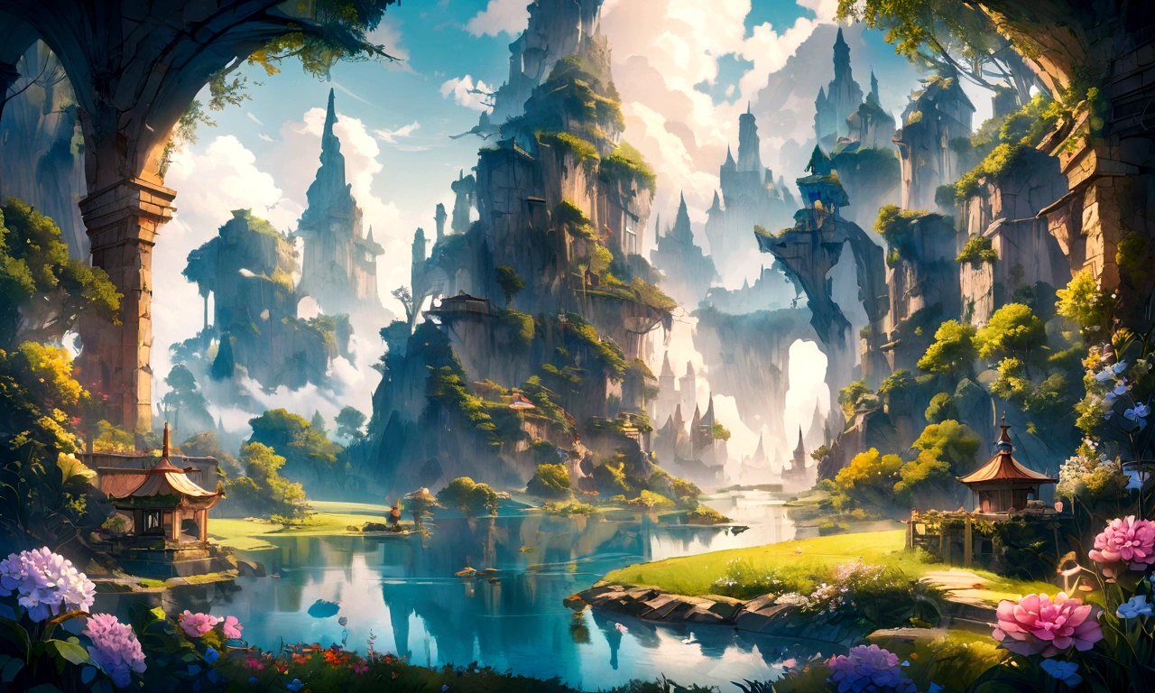 logo for instagram page of fantasy landscapes made with AI