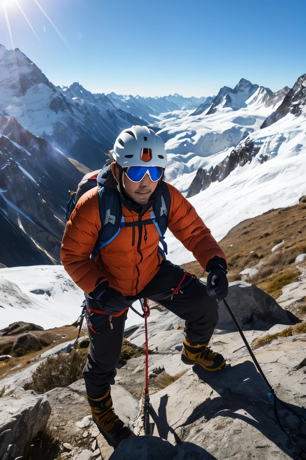 Himalayan climbing、 ◦ Equipment: cold weather clothing、gloves、hat、sunglasses、goggles。
◦ Hiking boots、Crampons、Helmet。Supporter、