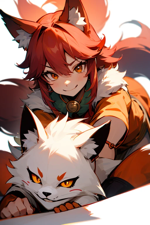 Fox Beastman、beautiful、mischief、smile、cute