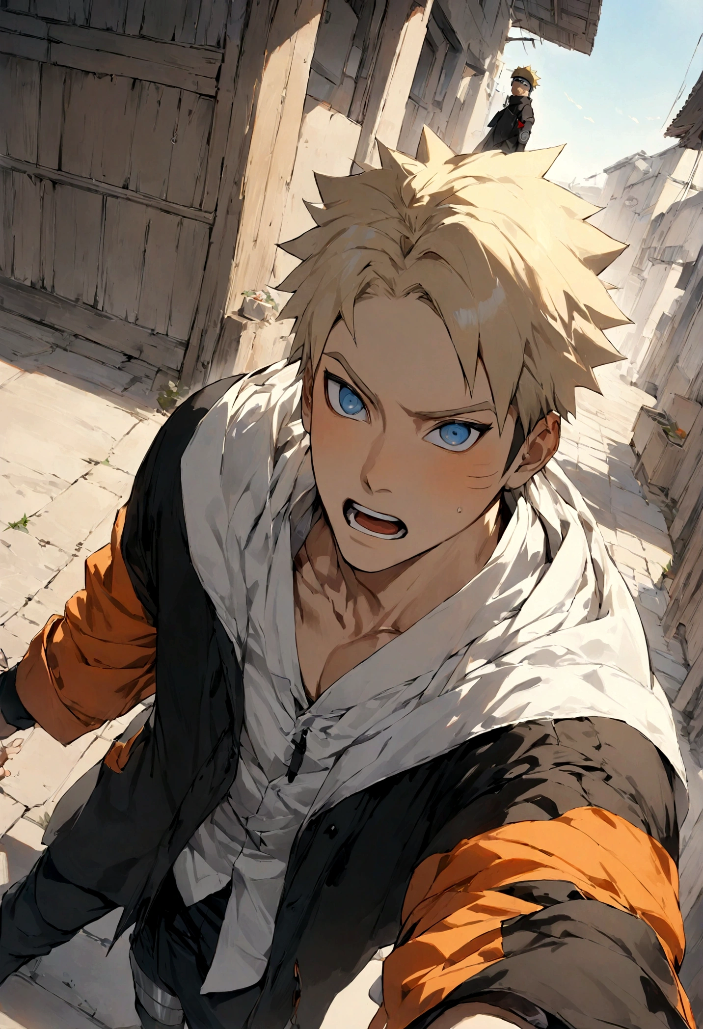 1 boy, Men's Center, naruto uzumaki,naruto, masterpiece, highest quality, so beautiful,、cool、、strongest