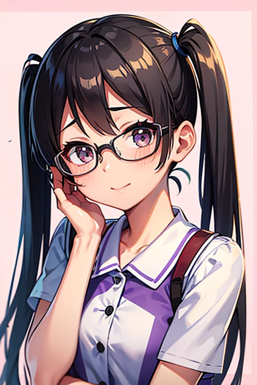 Glasses Girl with pigtail