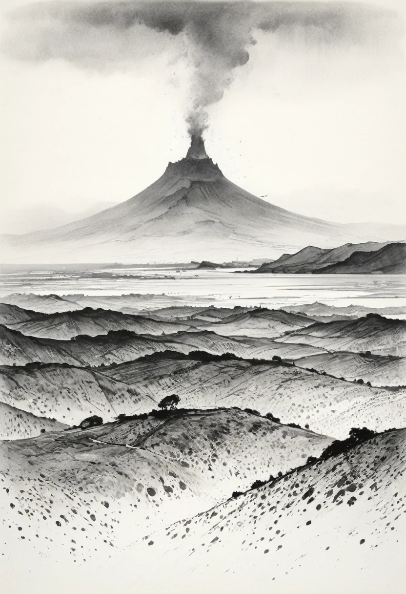 neck Tattoo, from above, detailed background, by Norman Ackroyd, best quality, masterpiece, very aesthetic, perfect composition, intricate details, ultra-detailed