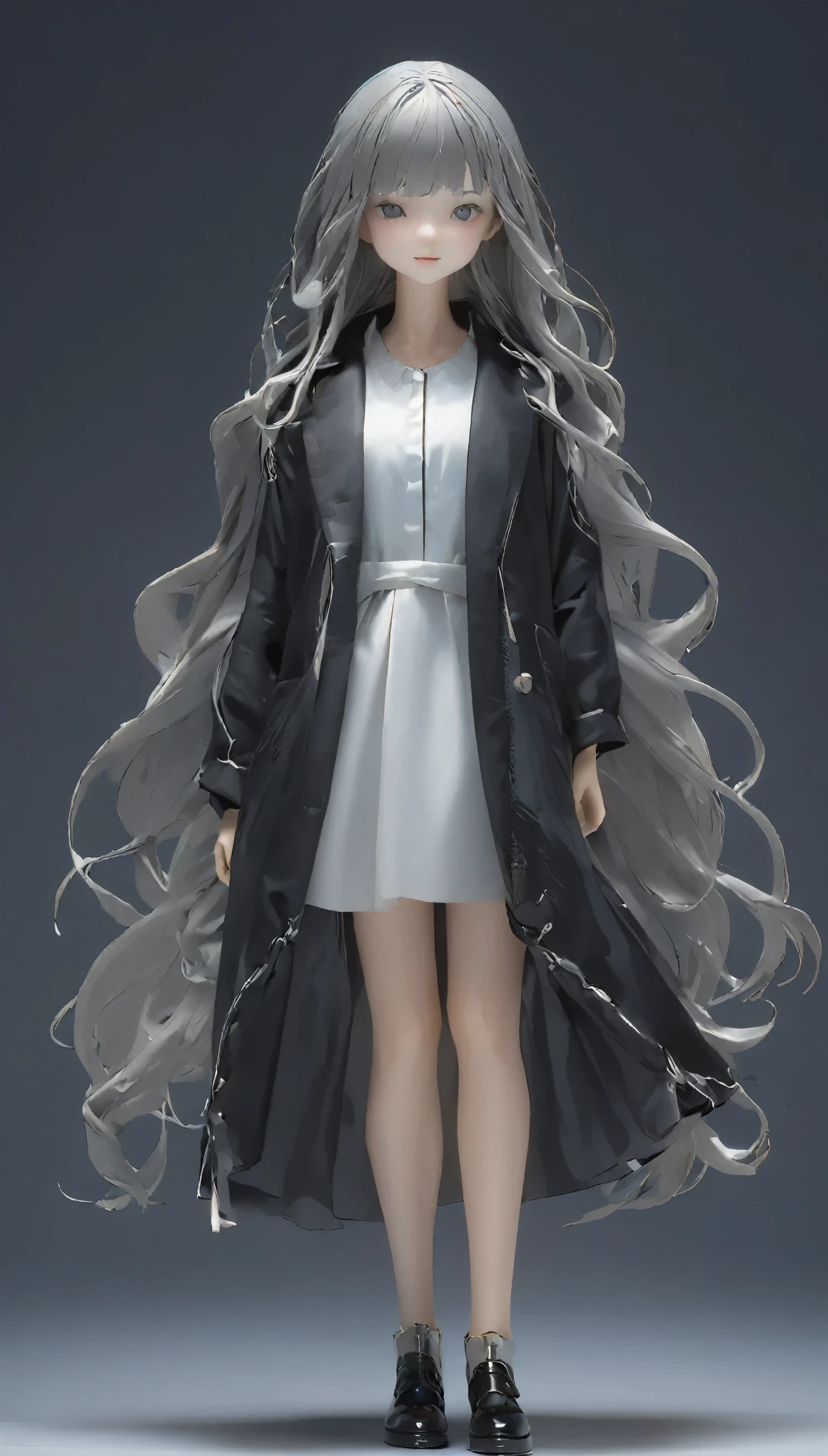 masterpiece, highest quality, Super detailed, figure,, One girl, Gray Hair,