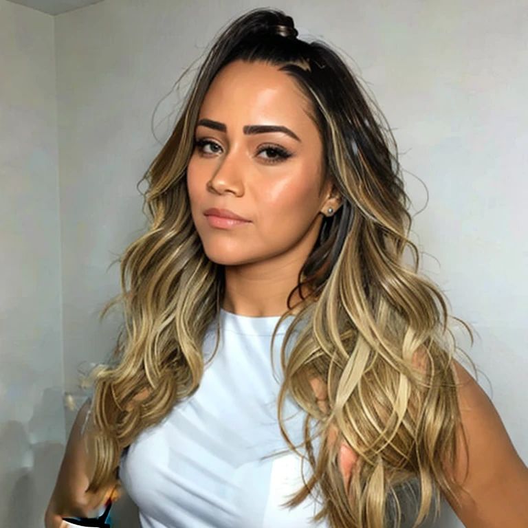 (masterpiece, best quality:1.2), 1girl, solo, rosto lindo, latina, traços perfeitos, bem definido, expressão sensual, cabelo volumoso, somente rosto