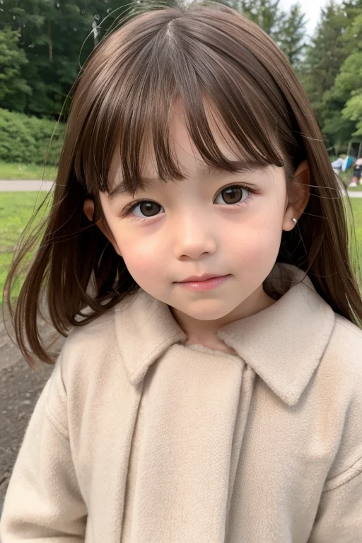 Caucasian、female、Brown Hair、kindergarten