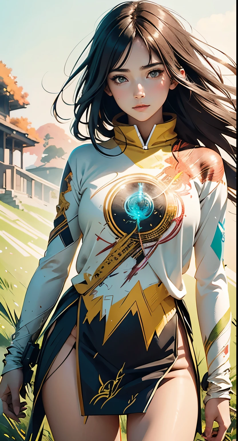 pace girl| standing alone on hill| centered| detailed gorgeous face| anime style| key visual| intricate detail| highly detailed| breathtaking| vibrant| panoramic| cinematic| Carne Griffiths| Conrad Roset| ghibli