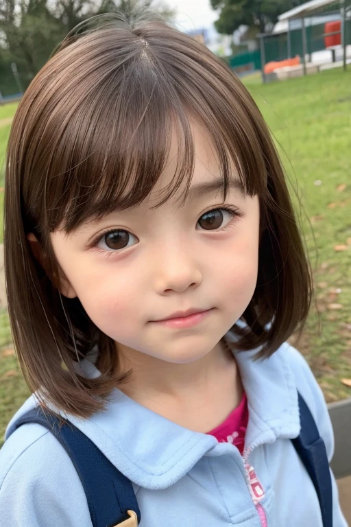 Caucasian、female、Brown Hair、kindergarten